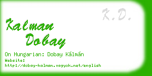 kalman dobay business card
