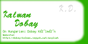 kalman dobay business card